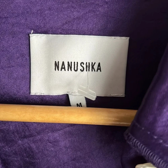 NANUSHKA madine satin Shirt (Purple) - Picture 8 of 13